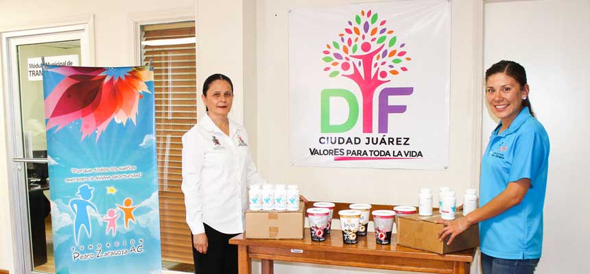 Donación de yogurt y vitaminas para el DIF - FPZ